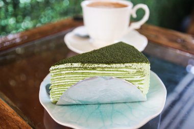 yeşil çay krep pasta