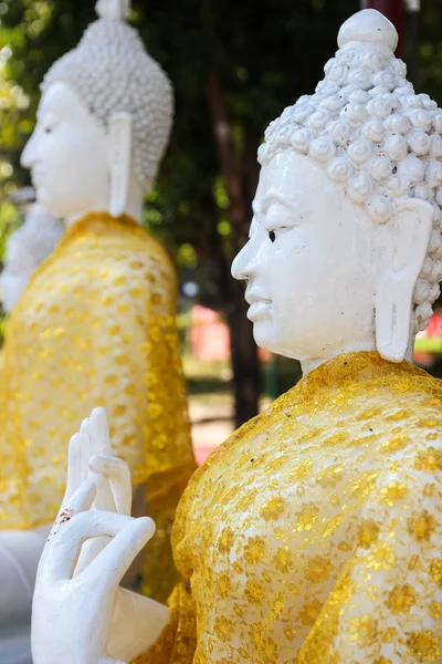 Linke Seite der weißen Buddha-Statue — Stockfoto