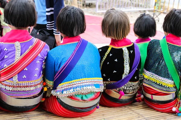 Thailand hill tribe girl with traditional costume — Stock Photo, Image