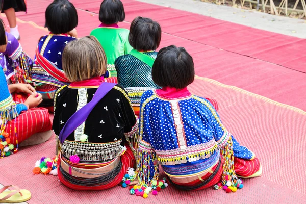 Thailand hill tribe girl with traditional costume — Stock Photo, Image