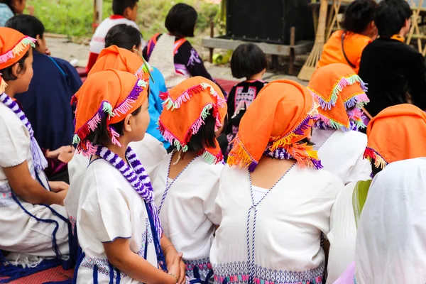 Thailand hill tribe girl with traditional costume — Stock Photo, Image