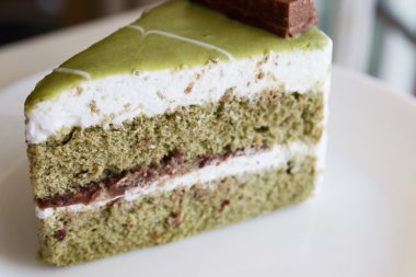 kırmızı fasulye ile yeşil çay pasta hamur katmanı 