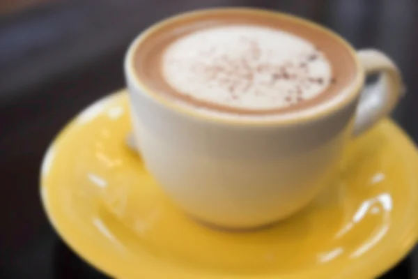Verschwommen defokussiert heißen Cappuccino-Kaffee für Hintergrund — Stockfoto