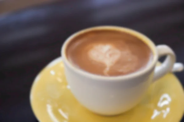 Desfocado desfocado café cappuccino quente para fundo — Fotografia de Stock