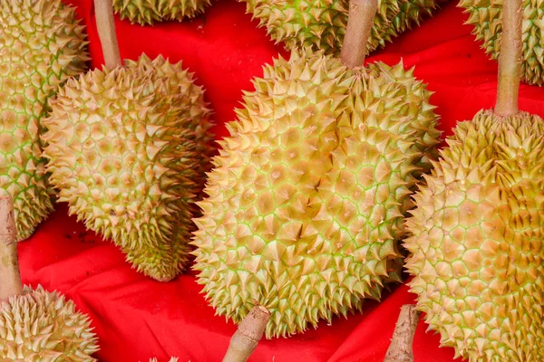 Durian ovoce na polici — Stock fotografie