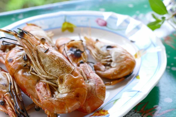 Gambas a la parrilla o camarones asados — Foto de Stock