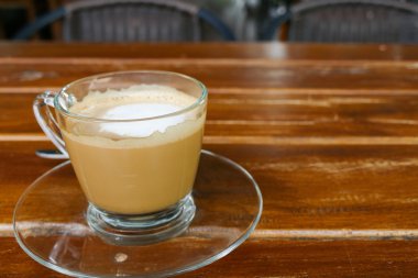 sıcak cappuccino kahve cam Kupası