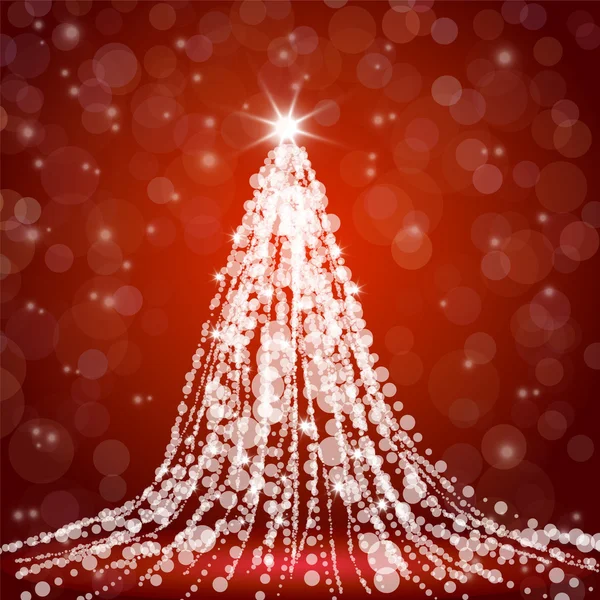 Χριστουγεννιάτικο δέντρο με bokeh — Διανυσματικό Αρχείο
