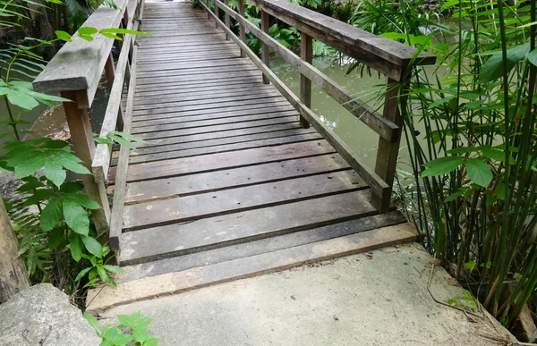 A tavon fa footbridge — Stock Fotó