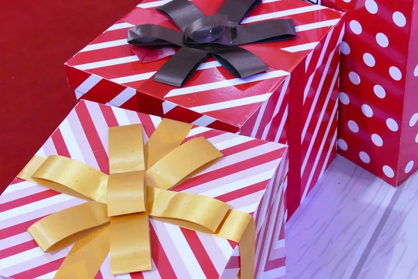 礼品盒为圣诞节和新年的概念的 — 图库照片