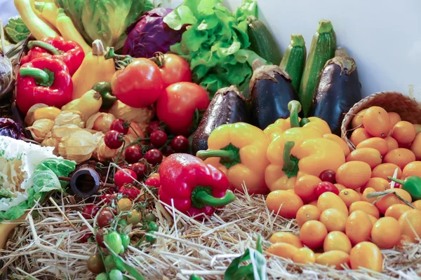 Sebze ve meyve natürmort mix — Stok fotoğraf