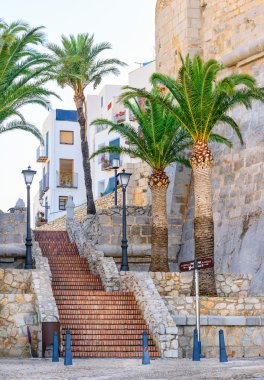 peniscola güzel görünümünde. Valencia, İspanya