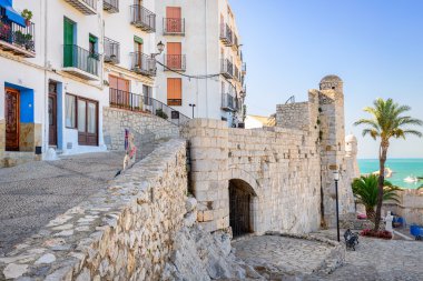peniscola güzel görünümünde. Valencia, İspanya