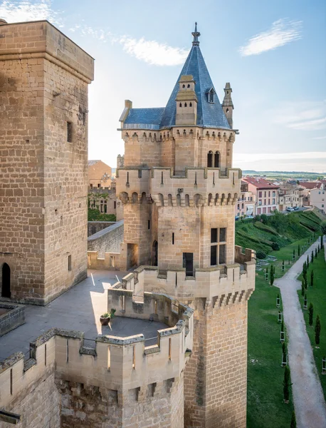 Olite hrad v navarra, Španělsko — Stock fotografie