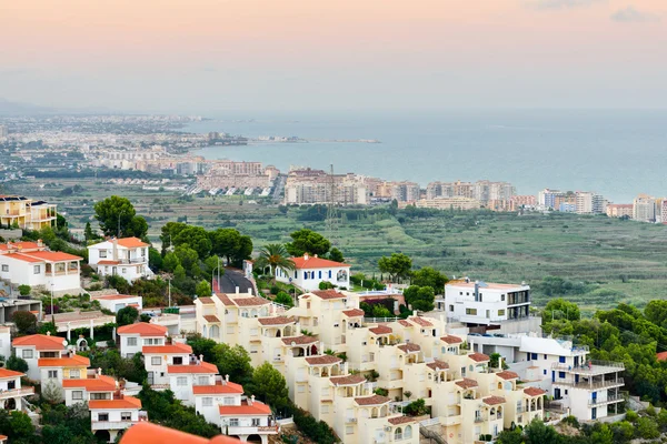 Daire ve deniz peniscola, castellon, İspanya — Stok fotoğraf