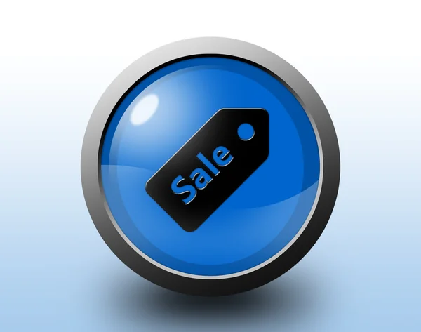 Иконка продажи. Круглая глянцевая кнопка . — стоковое фото