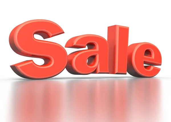 3D röd text försäljning — Stockfoto