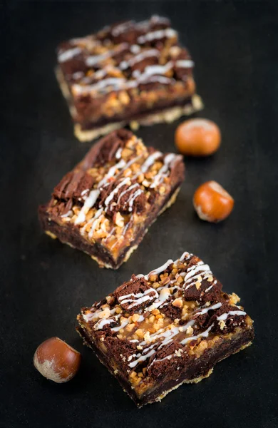 Schokoladenbrownie-Kuchen — Stockfoto