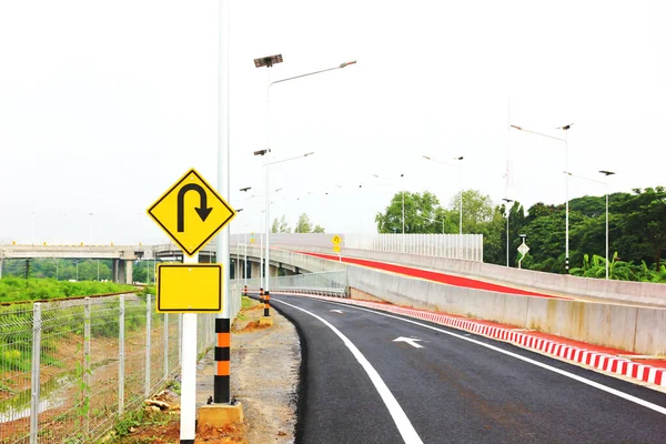 Sinal Trânsito Unidade Segurança Aviso Rodoviário — Fotografia de Stock