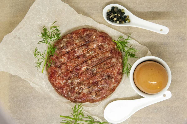 Carne Macinata Hamburger — Foto Stock