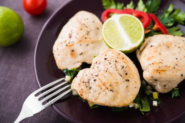 Chicken breasts with parsley and citrus