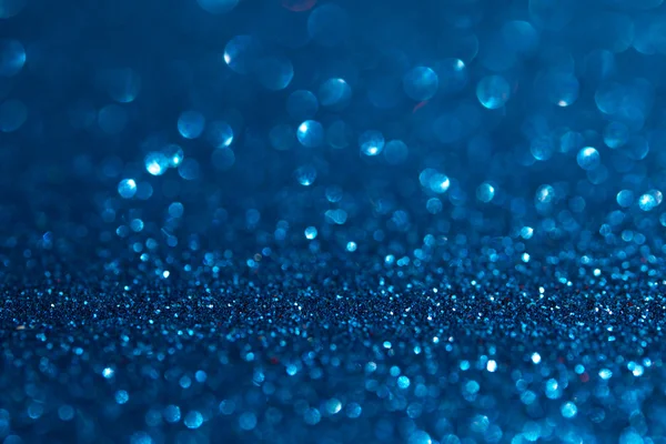 Abstract dark blue glitter bokeh holiday background. Winter xmas holidays. Christmas. — Stock Photo, Image