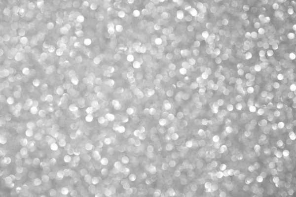 Unfocused abstract silver glitter holiday background — Stock Photo, Image