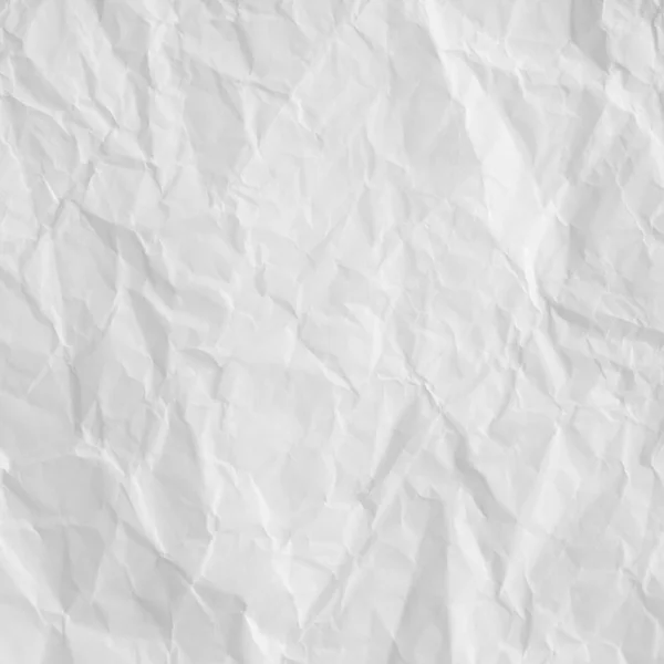 Crumpled white paper textura fundo — Fotografia de Stock