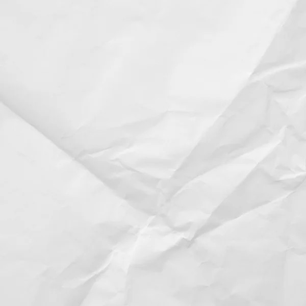 Crumpled white paper textura fundo — Fotografia de Stock