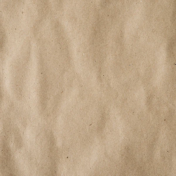 Brown crumpled recycled paper texture background — Stock Photo, Image