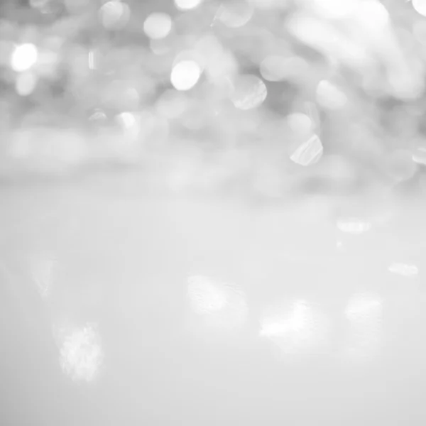 Ofokuserat abstrakt silver glitter holiday bakgrund. Xmas vintersemester. — Stockfoto