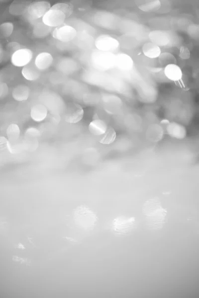 Unfocused abstract silver glitter holiday background. Winter xmas holidays. — Stock Photo, Image