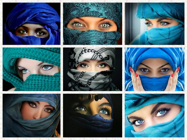 Collage sexy Augen Stockbild