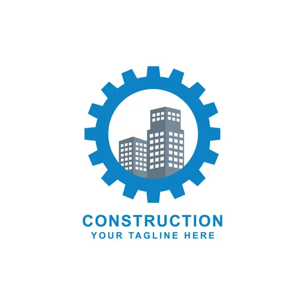 Creative Home Construction Concept Logo Design Template — Stockový vektor