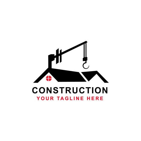Creative Home Construction Concept Logo Design Șablon — Vector de stoc