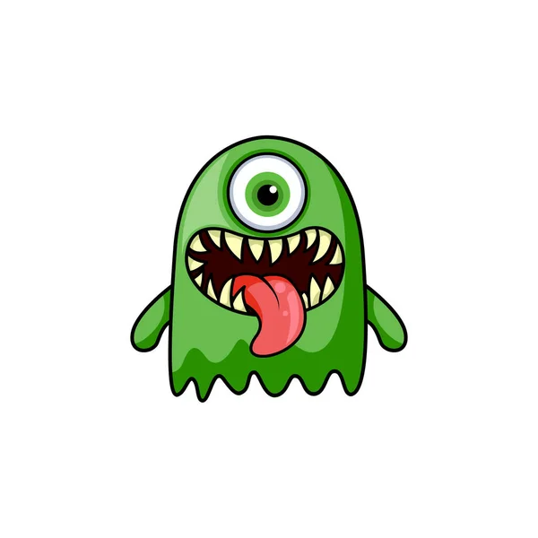 Cute Monster Logo Monster Logo Character Template Vector Character Logo — Stock Vector