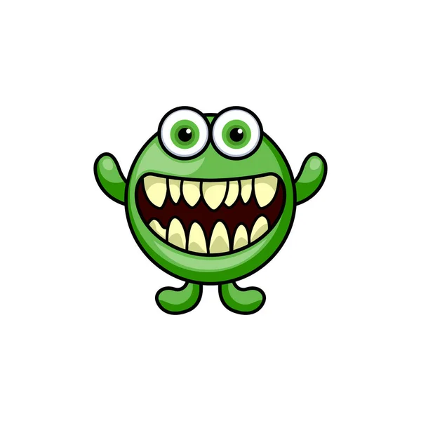 Cute Monster Logo Monster Logo Character Template Vector Character Logo — Stock Vector