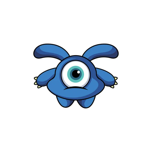Cute Monster Logo Monster Logo Character Template Vector Character Logo — Stock Vector