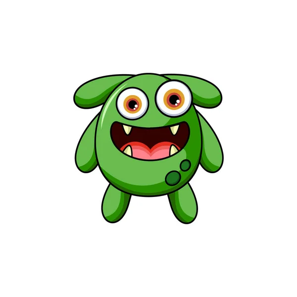 Cute Monster Logo Monster Logo Character Template Vector Character Logo — Stock Vector