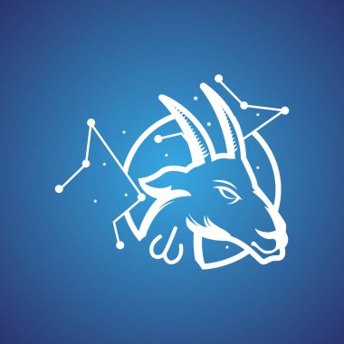 Koç burcunun yaratıcı dijital çizimi. Burç burçları işaretli burç astroloji çemberi.