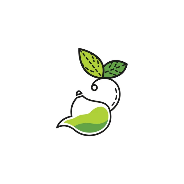 Natural Teapot 아이콘 찻주전자 디자인 템플릿 — 스톡 벡터