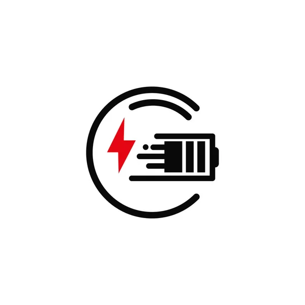 Значок Электрической Розетки Значок Вектора Зарядки Аккумулятора — стоковый вектор