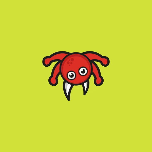 Ícone Logotipo Monstro Dos Desenhos Animados Abstrato Monstro Monstro Personagem — Vetor de Stock