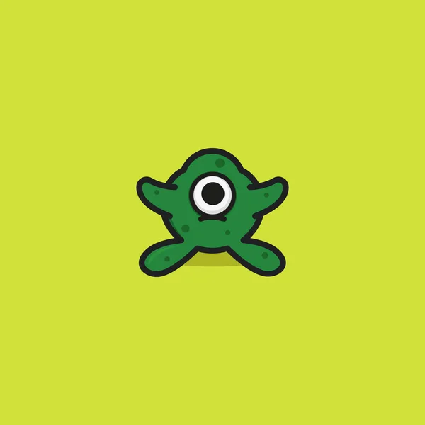 Ikone Des Cartoon Monsters Abstrakte Bestie Monster Charakter Logo — Stockvektor