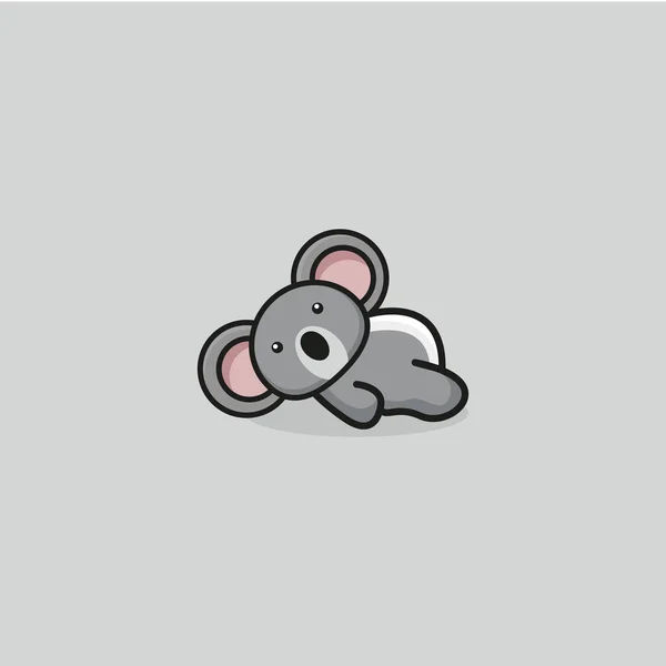 Lindo Personaje Dibujos Animados Koala Koala Logo Vector Diseño Plantilla — Vector de stock