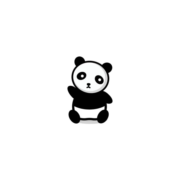 Cute Projektów Znaków Panda Różnych Wyrażeń Logo Pandy Ilustracja Wektora — Wektor stockowy