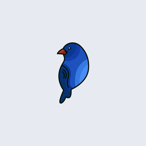 Modelo Design Logotipo Blue Bird Logotipo Loja Pássaro — Vetor de Stock