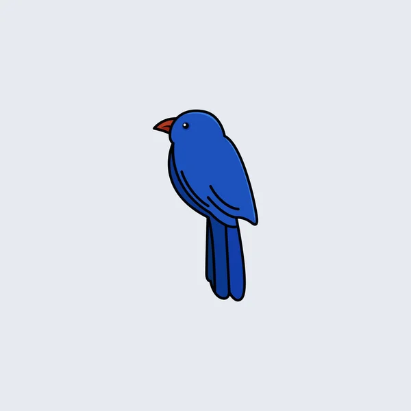 Modelo Design Logotipo Blue Bird Logotipo Loja Pássaro — Vetor de Stock