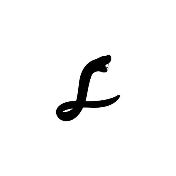 Логотип Буквы Силуэтом Змеиной Головы Векторный Шрифт Идеально Подходит Спортивной — стоковый вектор