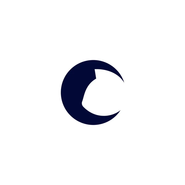 Логотип Буквы Кошкой Минималистский Шаблон Логотипа Буквы — стоковый вектор